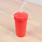 red replay straw cup with reusable straw made out of recycled plastic - Mikki and Me Kids