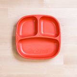 red Replay divided plate made out of recycled plastic   Mikki and Me Kids
