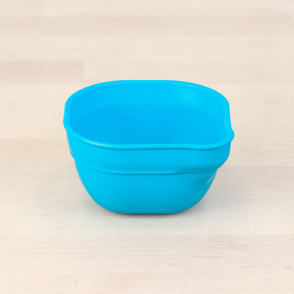 sky blue replay dip and pour bowls made out of recycled plastic - Mikki and Me Kids