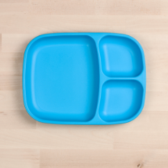 sky blue replay divided tray made out of recycled plastic - Mikki and Me Kids