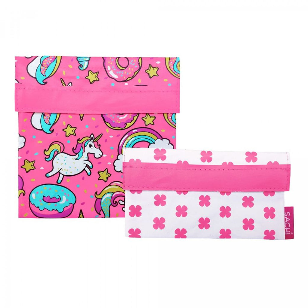 sachi pink unicorn reusable lunch pockets for back to school - Mikki and Me