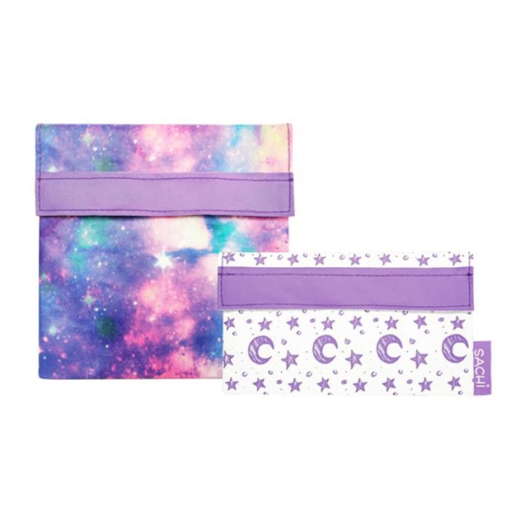 sachi purple galaxy reusable lunch pockets for back to school - Mikki and Me