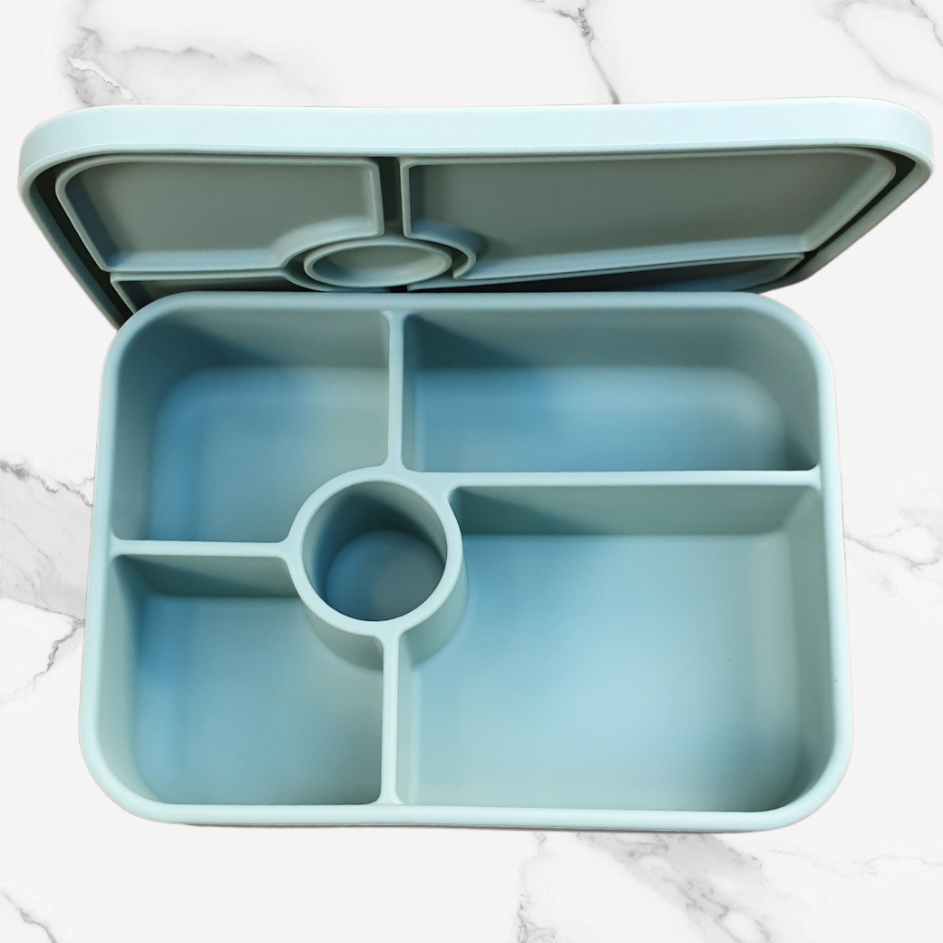 Silicone Bento Lunchbox with Five Compartments