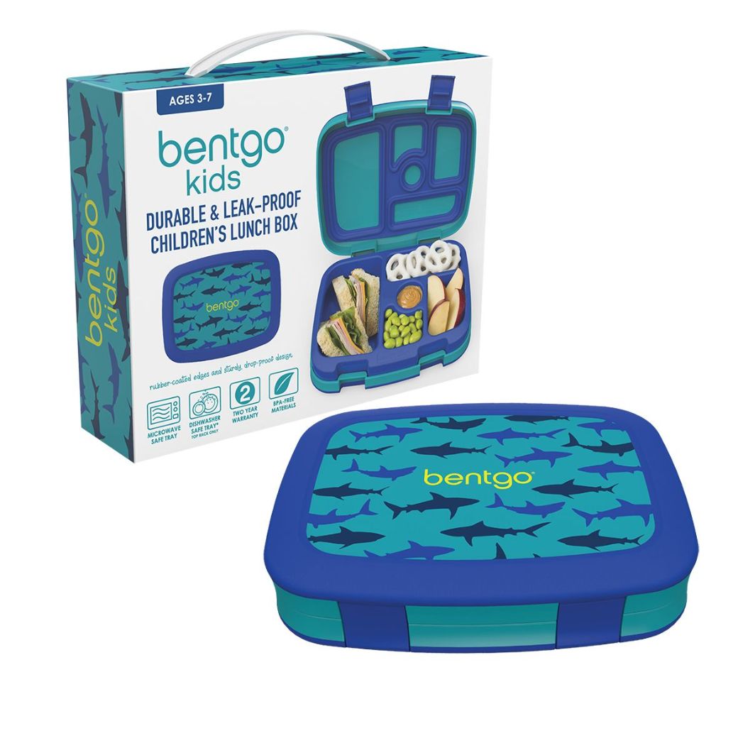 sharks bentgo kids leak proof lunch box for school - Mikki and Me