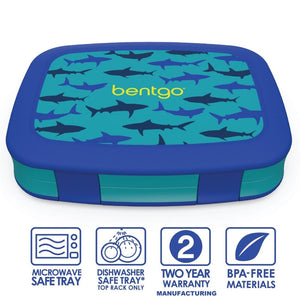 sharks bentgo kids leak proof lunch box for school - Mikki and Me