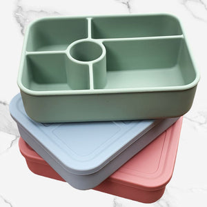 Silicone Bento Lunchbox with Five Compartments