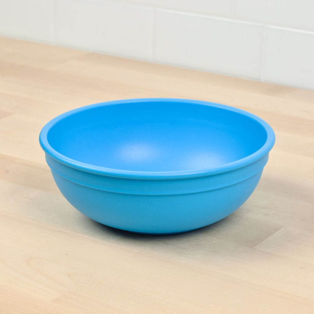sky blue replay large bowl made out of recycled plastic for kids, adults and picnics- Mikki and Me Kids