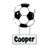 Kids personalised, decorative, and hand made door plaque - Soccer ball - Mikki & Me Kids