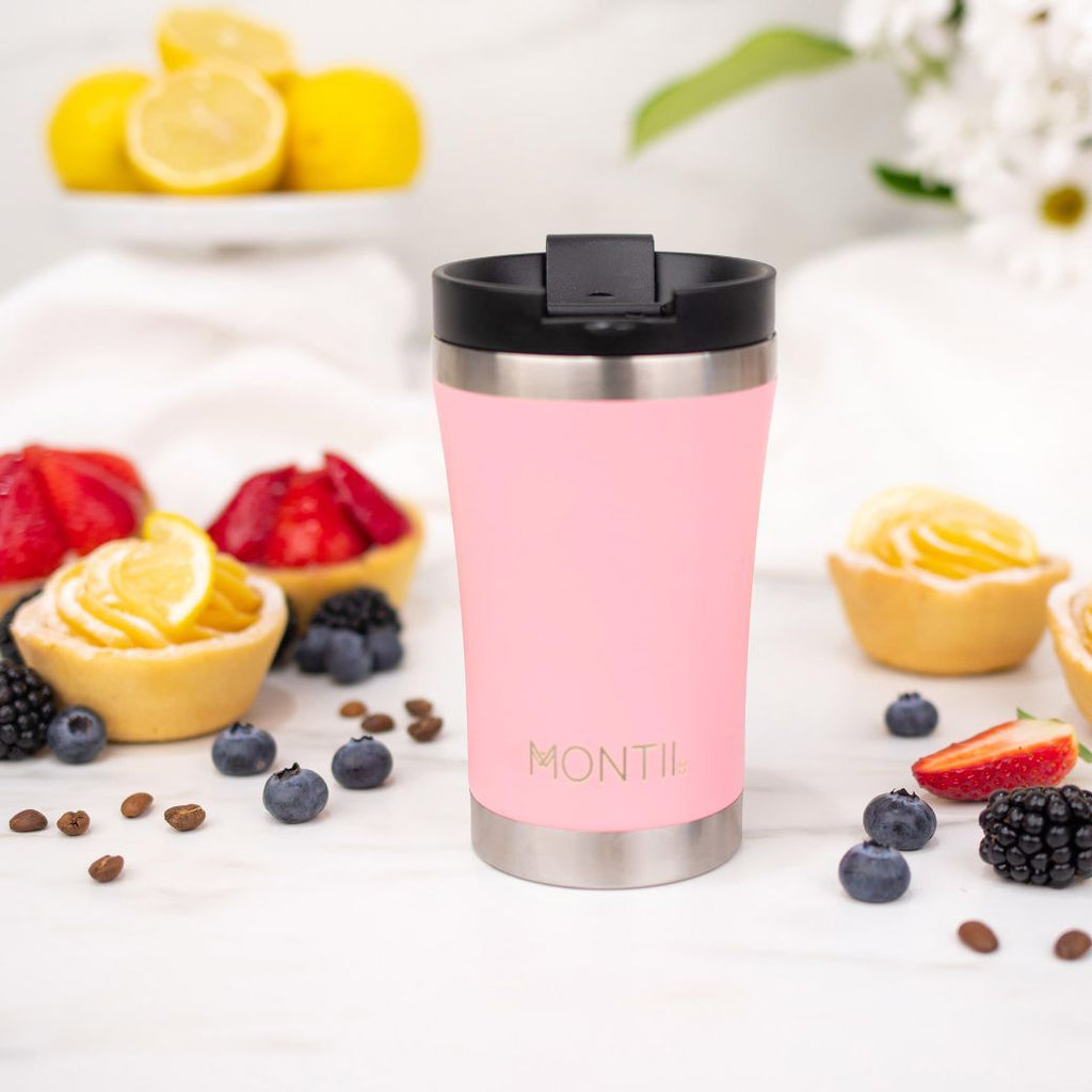 MontiiCo insulated stainless steel strawberry regular coffee cup for adults - Mikki and Me Kids