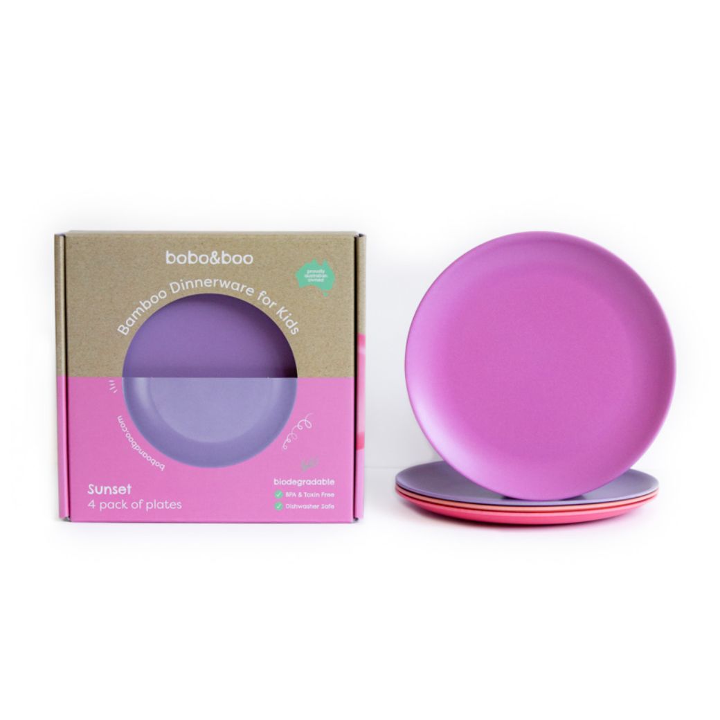 Bobo&Boo Bamboo Plates – 4 Pack