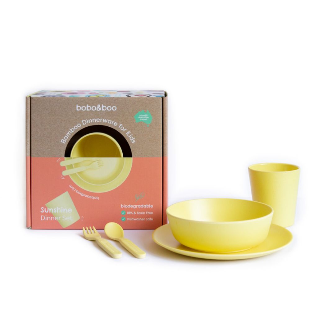 Bobo&boo Bamboo Dinnerware Set for Kids