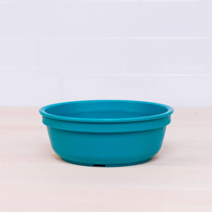teal replay bowl for kids made from recycled plastic - Mikki and Me Kids