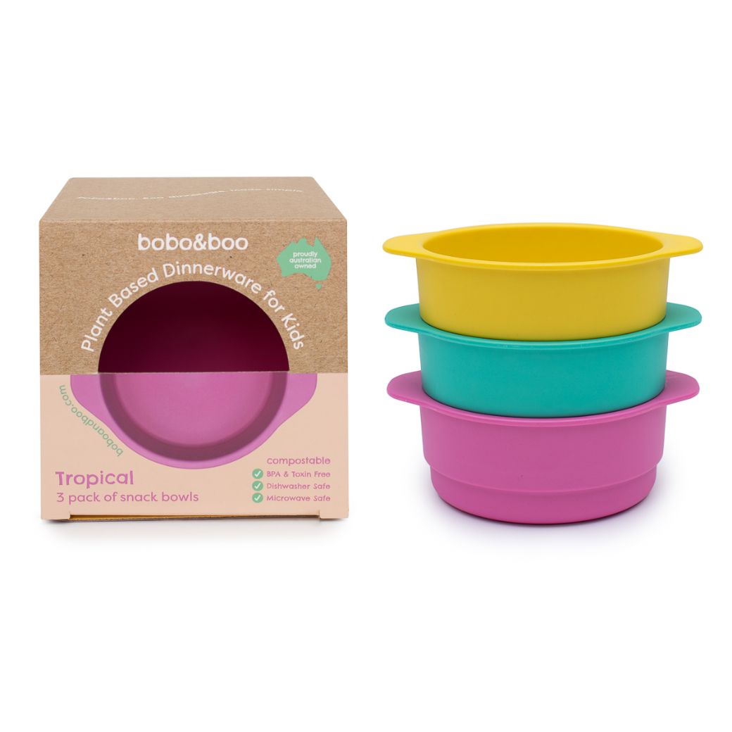 Bobo&Boo Plant-Based Snack Sized Bowls- 3 Pack