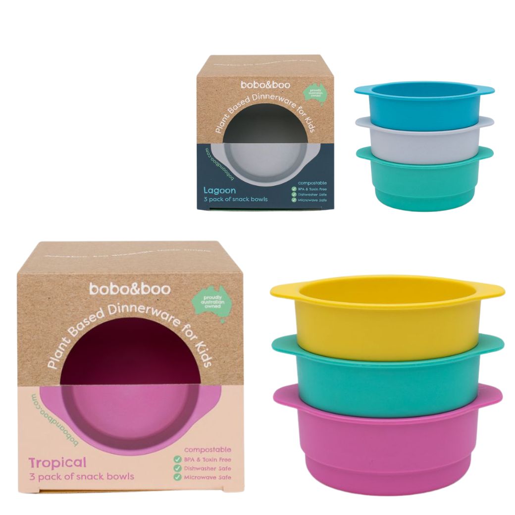 Bobo&Boo Plant-Based Snack Sized Bowls- 3 Pack