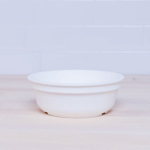 white replay bowl for kids made from recycled plastic - Mikki and Me Kids